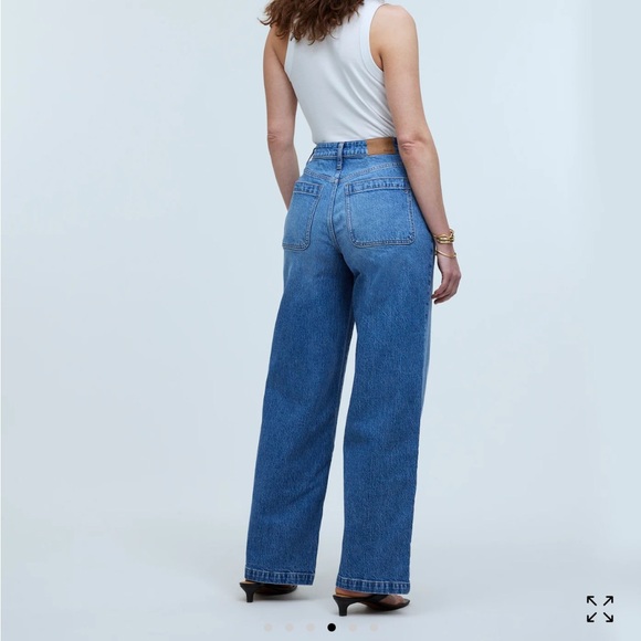 Madewell Petite Curvy Emmett Wide-Leg Jean Patch Pocket Edition - Picture 5 of 14
